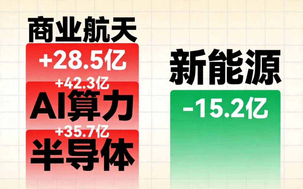 热点板块资金流向，商业航天AI算力半导体强势表现
