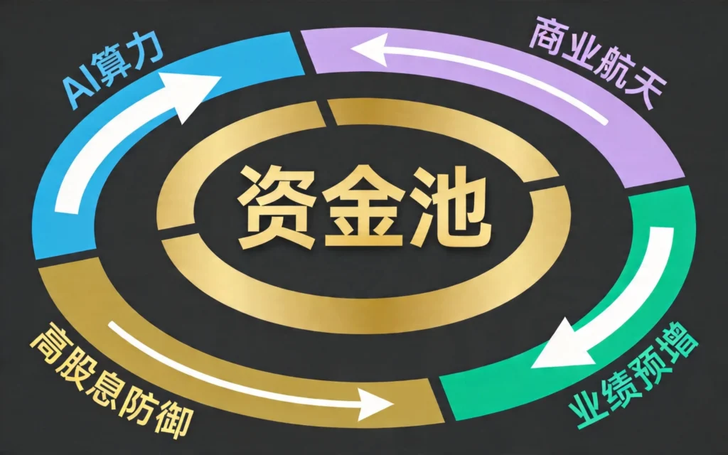 板块轮动环形轨道图,AI算力商业航天获资金大幅流入
