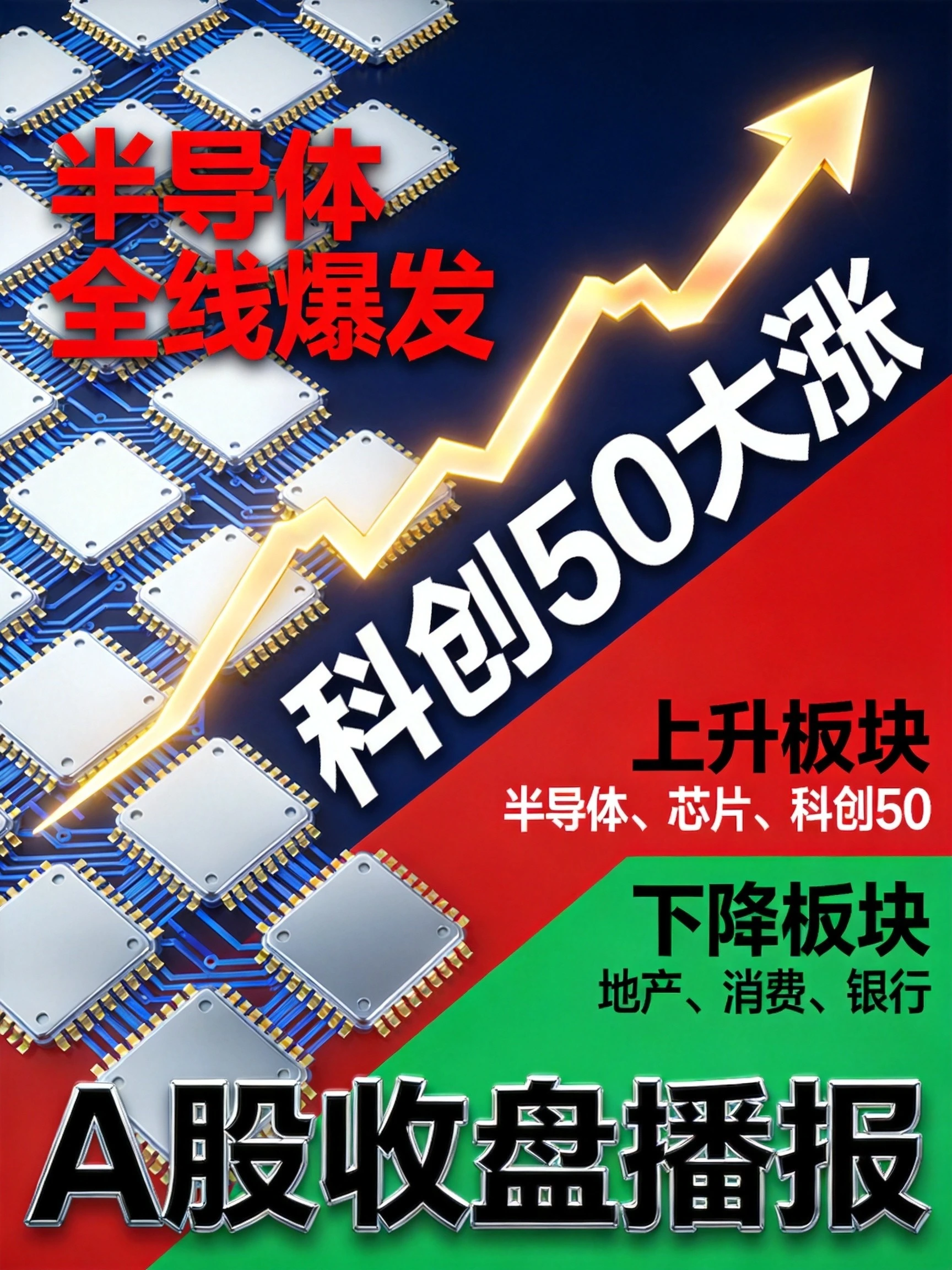 4月27日A股收盘播报,科创50大涨3.76%半导体产业链全线爆发