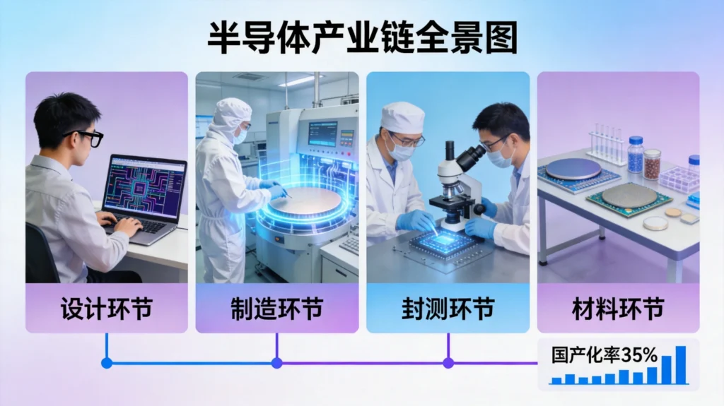 半导体产业链全景图谱,国产化率突破35%关键临界点