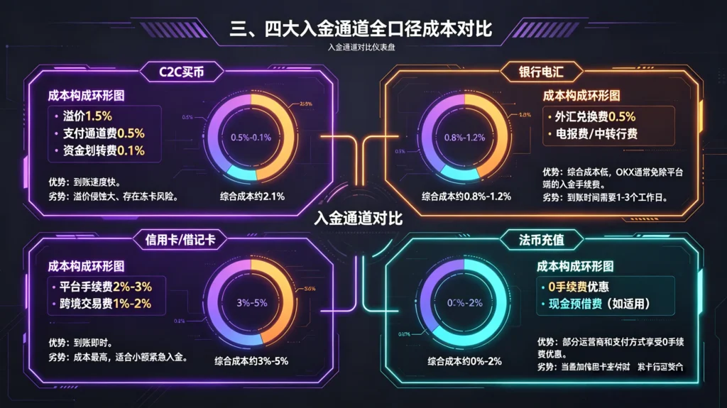 四大入金通道全口径成本对比