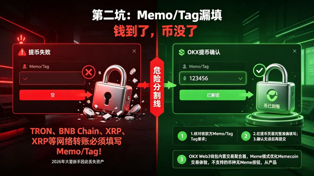 “Memo/Tag 漏填” 陷阱