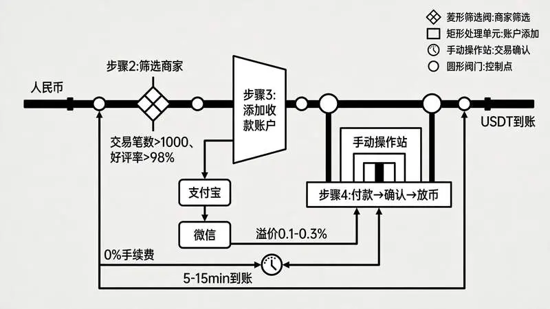 C2C充值四步管道流程图
