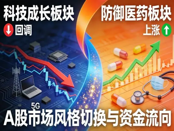 成长防御风格切换资金迁移示意图