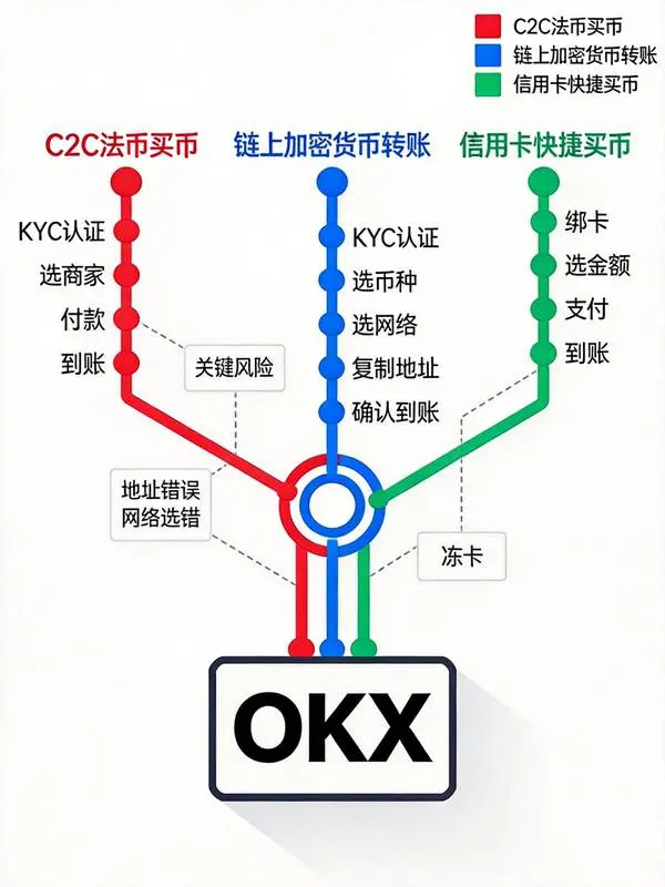 OKX完整充值操作指南(2026最新,含C2C/链上/信用卡)