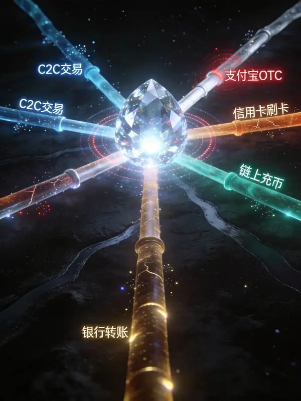 OKX五大入金通道 五色光缆汇聚核心节点