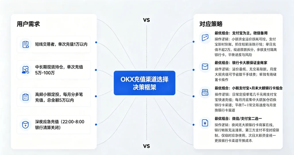 OKX 充值渠道选择框架