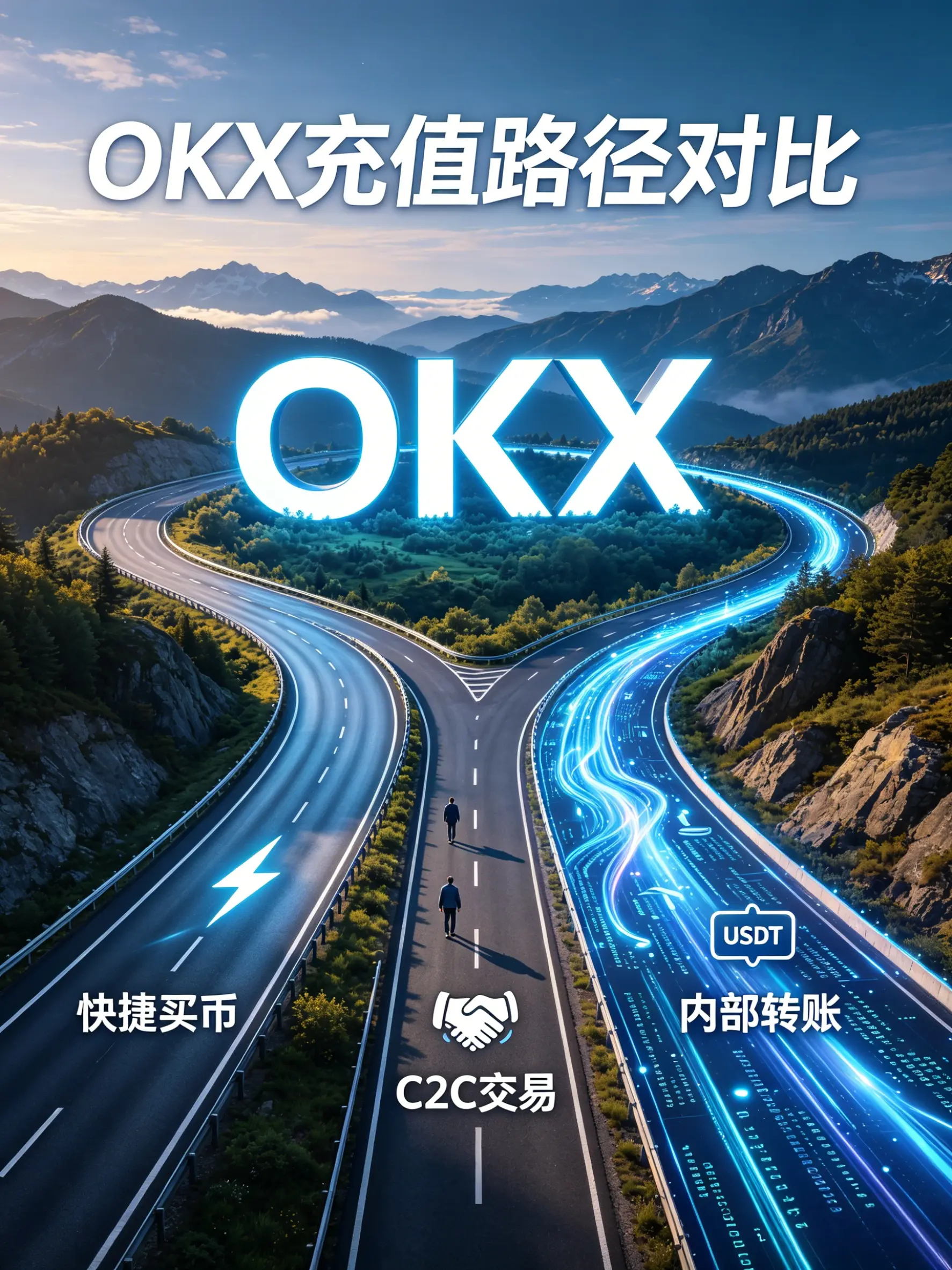 OKX三种充值路径横向对比:快捷买币、C2C与内部转账的耗时、限额与费率实测