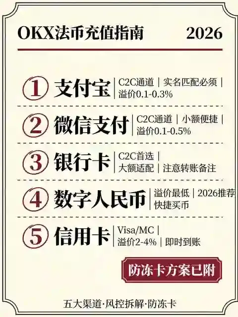 多种渠道任选!OKX法币充值实操图文教程(2026最新深度版)