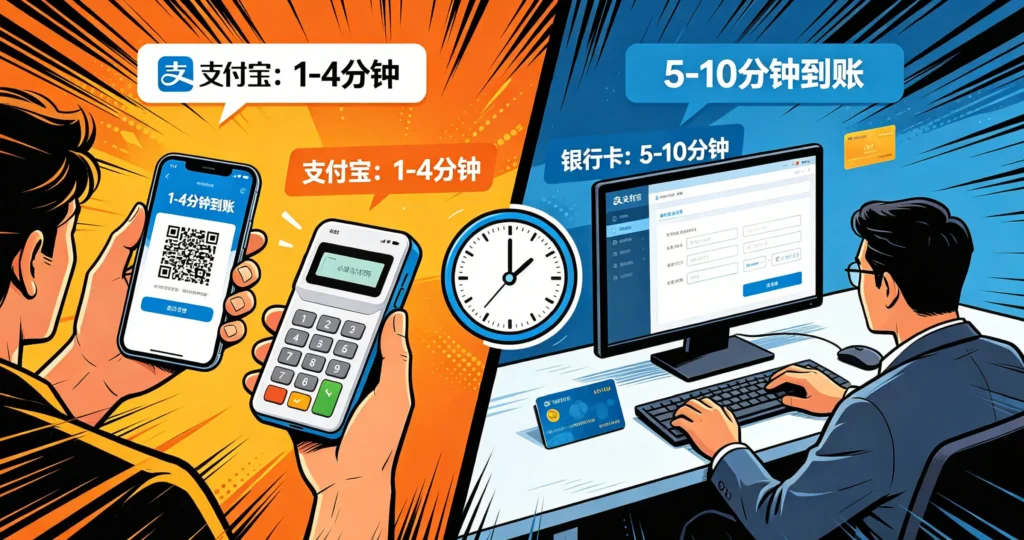 小额与大额充值时效对比