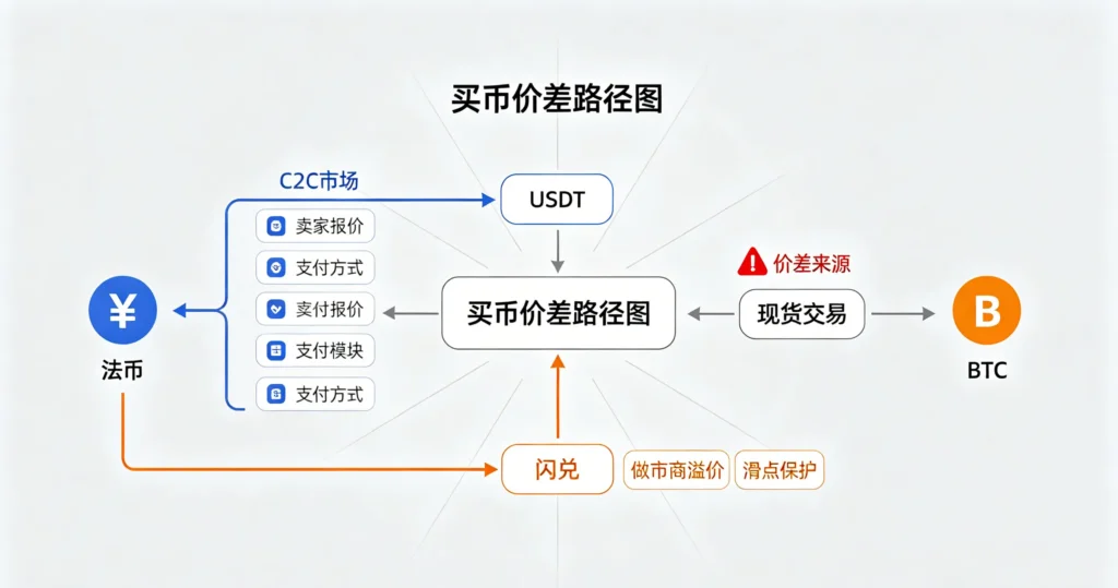 买币价差路径流程图