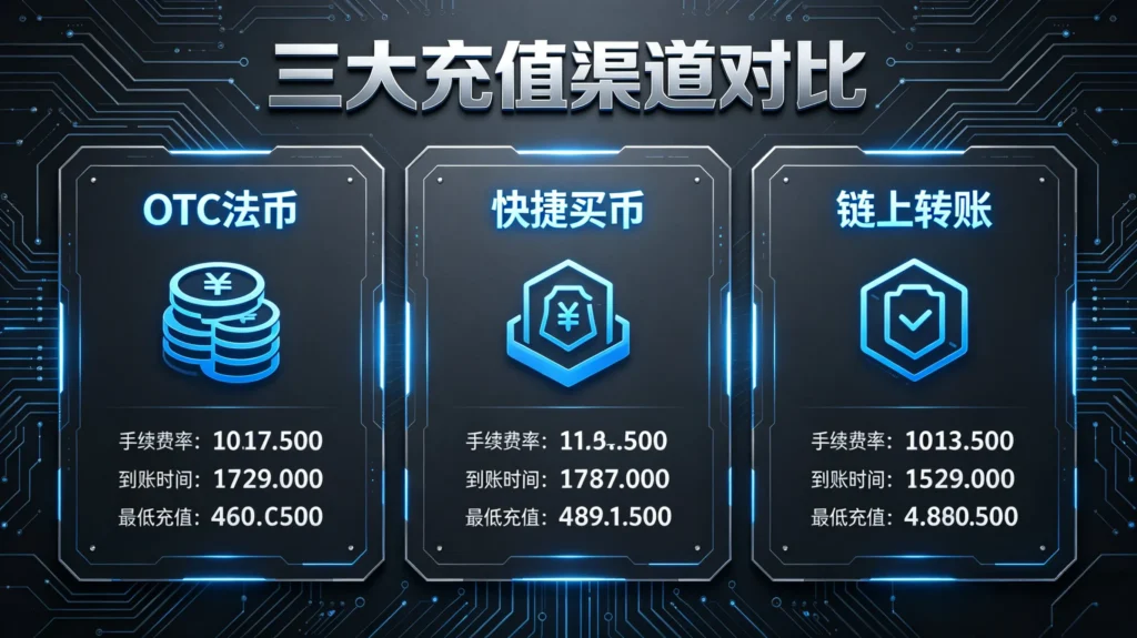 三大充值渠道对比