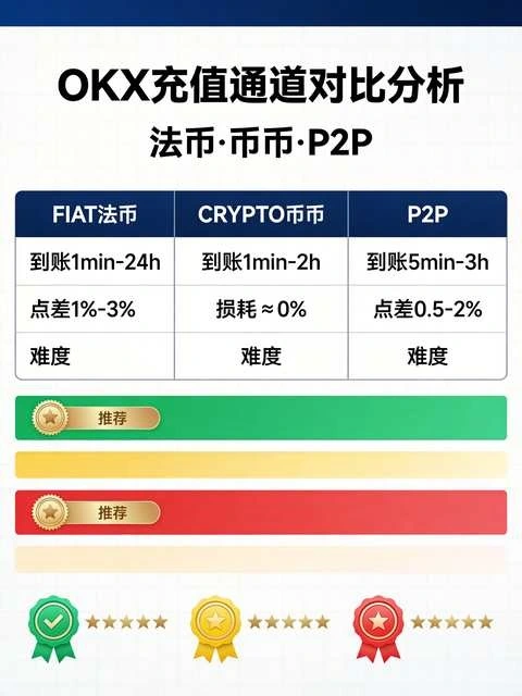 充值全流程:法币、币币、P2P三种方式哪个最快最省