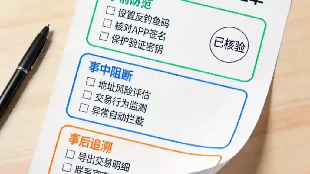 反诈三阶段检查单