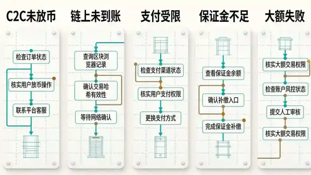 五类充值故障排查流程图
