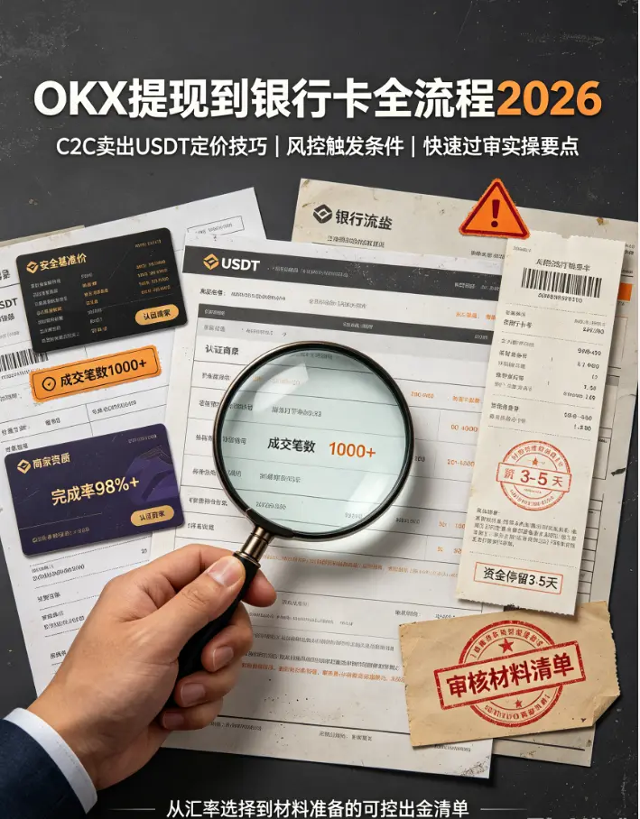 欧亿提现到银行卡全流程2026:C2C卖出USDT的定价技巧、风控审核触发条件与快速过审实操要点