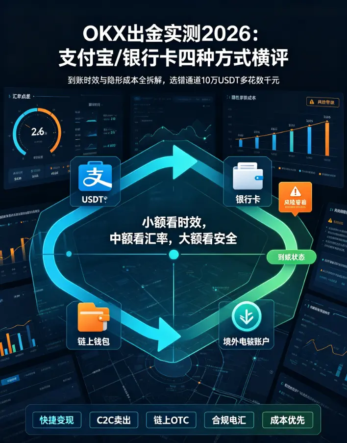 出金实测2026：支付宝/银行卡四种方式横评，到账时效与隐形成本全拆解
